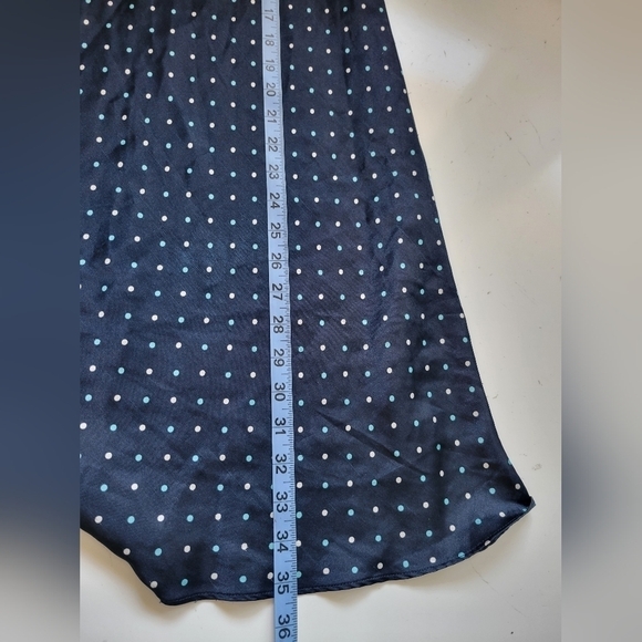 Vntg Nine & Company Polka-dot Satin Dress Size Small - Picture 6 of 10